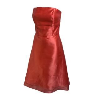 After Six Orange Strapless Formal Dress Size 10 (2414)